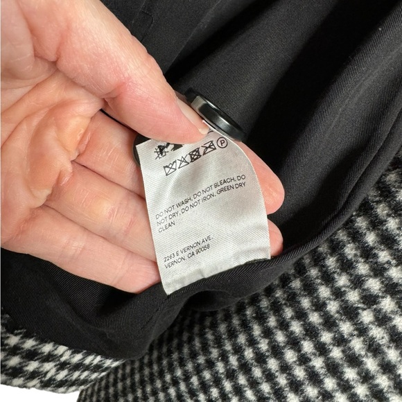 Reformation | NWOT York Coat in Black White Check Medium - Picture 9 of 12